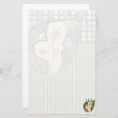 Een bloem in kantoorbenodigdheden briefpapier (Voorkant / Achterkant)