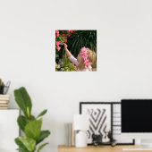 Een bloem schilderen poster (Thuiskantoor)