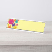 Een bloembed van melkbloemen bureau naambordje (Voorkant)