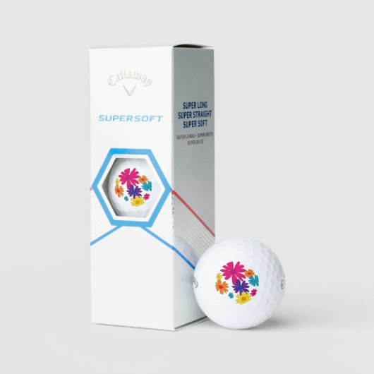 Een bloembed van melkbloemen golfballen (Verpakking)