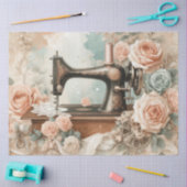 Een Bloemen Naaimachine Serie Ontwerp #3 Tissuepapier (Craft)