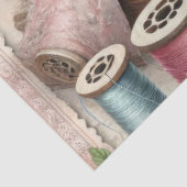 Een Bloemen Naaimachine Serie Ontwerp #5 Tissuepapier (Detail)