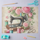 Een Bloemen Naaimachine Serie Ontwerp #7 Tissuepapier (Craft)