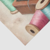 Een Bloemen Naaimachine Serie Ontwerp #7 Tissuepapier (Detail)