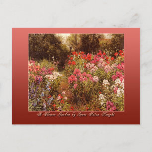 Een bloementuin van Louis Aston Knight Briefkaart