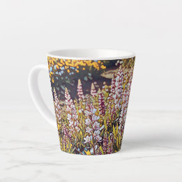 Een bloemenveld - Latte Mok