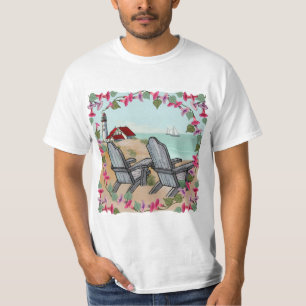 Een bloemige middag vuurtoren t-shirt