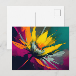 Een bloemige odyssee – Expressieve bloei in bewegi Briefkaart