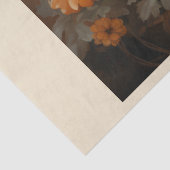 Een bloemrijke Highland Koe serie Design 2 Tissuepapier (Detail)