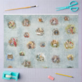 Een Blue Alice in Wonderland Series Design 2 Tissuepapier (Craft)