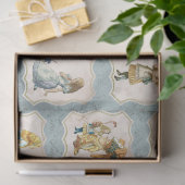 Een Blue Alice in Wonderland Series Design 7 Tissuepapier (Geschenk)