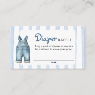 Een Blue Jean Baby shower Luier Raffle Kaart