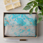 Een Blue Shabby Chic Ephemera Design Series 1 Tissuepapier (Geschenk)