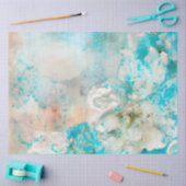 Een Blue Shabby Chic Ephemera Design Series 1 Tissuepapier (Craft)