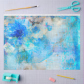 Een Blue Shabby Chic Ephemera Design Series 9 Tissuepapier (Craft)