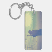 Een Blue Witcher Sleutelhanger (Voorkant Links)