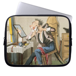 Een bluntse razor, pub. door Hunt, 1827 (gekleurd Laptop Sleeve