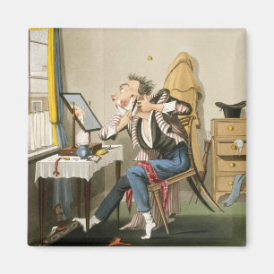 Een bluntse razor, pub. door Hunt, 1827 (gekleurd Magneet