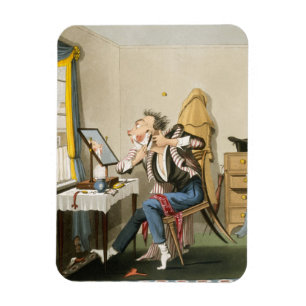 Een bluntse razor, pub. door Hunt, 1827 (gekleurd Magneet