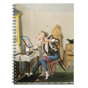 Een bluntse razor, pub. door Hunt, 1827 (gekleurd Notitieboek