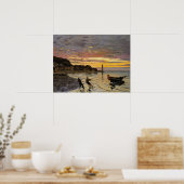 Een Boat Ashore, Honfleur Poster (Keuken)