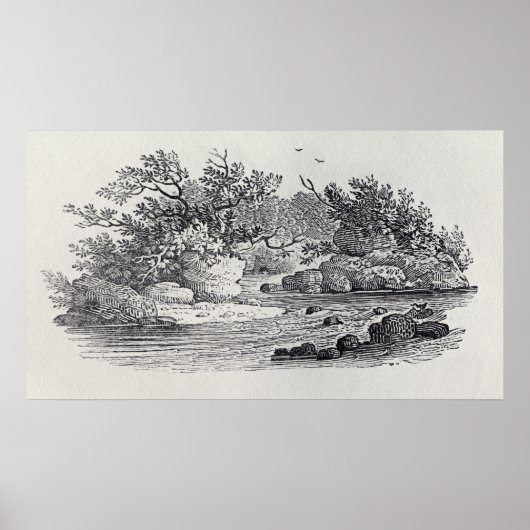 Een bocht in de rivier uit de geschiedenis van de poster (Voorkant)