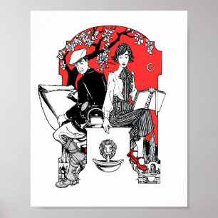 Een boek in Dusk Poster