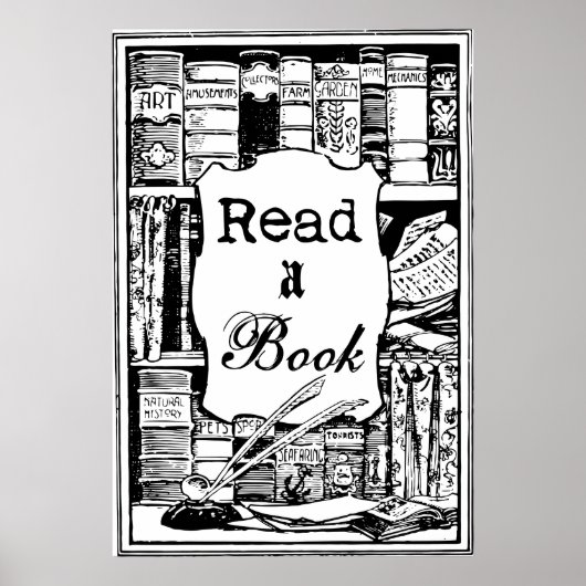 Een boek lezen poster (Voorkant)