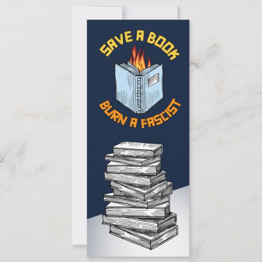 Een boek redden Een fascistisch Bladwijzer verbran Save The Date (Voorkant)