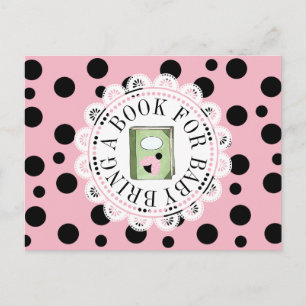 Een boek voor een Baby shower voor Baby meenemen Uitnodiging Briefkaart