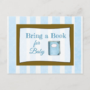 Een boek voor een Baby shower voor Baby meenemen Uitnodiging Briefkaart