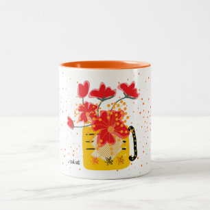 Een boeket bloemen Twee-Tons koffiemok Tweekleurige Koffiemok