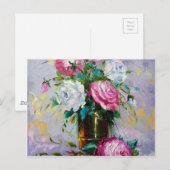 Een boeket van ochtendrozen briefkaart (Voorkant / Achterkant)