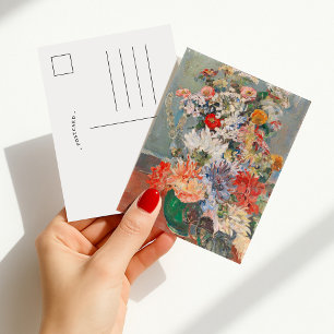 Een boeket van zomerbloemen August Rieger Briefkaart