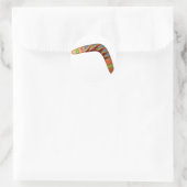 Een boemerang ronde sticker (Tas)