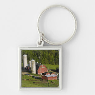 Een boerderij in Barnet Center, Vermont. Connectic Sleutelhanger