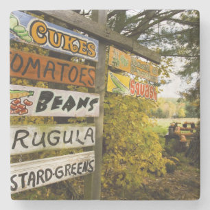 Een boerderij in Holderness, New Hampshire. Stenen Onderzetter