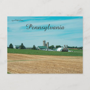 Een Boerderij in Morgantown Pennsylvania Briefkaart