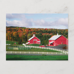 Een boerderij in Vermont nabij Peacham. VRIJGAVE Briefkaart
