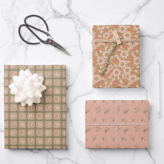 Een boho insectenverzameling inpakpapier vel (Voorkant)