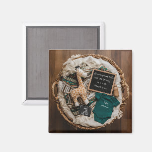 Een boho  leuke zwangerschapsaankondiging magneet