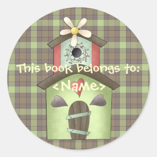 Een boksboksticker in een land ronde sticker