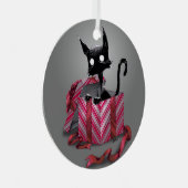 Een Boo Kat Gift Metal Ornament (Voorkant Rechts)