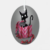 Een Boo Kat Gift Metal Ornament (Voorkant links)