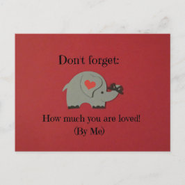 Een boodschap van liefde voor iemand speciaal. briefkaart