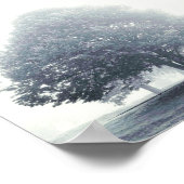 Een boom in mist poster (Hoek)