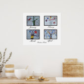Een boom per maand poster (Keuken)