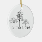 Een boomontwerp klimmen keramisch ornament (Rechts)