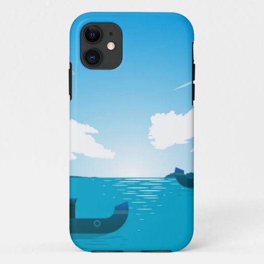 Een boot in het Zee 18530 Case-Mate iPhone Case (Achterkant)