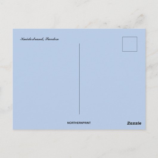 Een boot in Knödestrand Zweden Briefkaart (Achterkant)